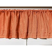 Faux-Burlap Pleated Solid Classic Valance 58