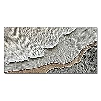 NANKAI 30x60 Inch Large Thick Texture Abstract Oil Painting Hand-Painted Beach Wave Landscape Oil Painting Family Wall Decorative Art Oil Painting
