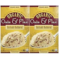 Trader Joe's Organic Oats and Flax Instant Oatmeal, 11.29 Ounce, (Pack of 2)