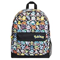 Pokemon Backpack Kids School Bag Boys Girls Teens Pikachu Eevee Pokeball (Multicolor)