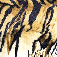 Tiger Gold Velboa Faux Fur Animal Short Pile Fabric – Sold By The Yard (FB)