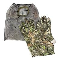 The Grind Mossy Oak Obsession Turkey Face Mask and Gloves Combo Pack, Lightweight Camo Gloves and Face Mask for Turkey Hunting