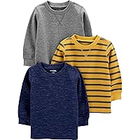 Baby Boys' 3-Pack Thermal Long Sleeve Shirts