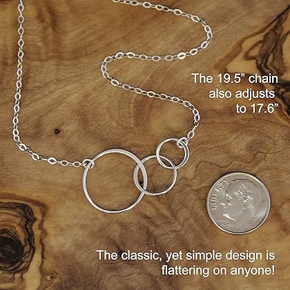 EFYTAL Mothers Day Gifts for Grandma, Sterling Silver 3 Generations Necklace, Grandmother Mothers Day Gifts, Nana Mothers Day Gift, Grandma Birthday Gifts, Nana Necklace