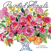 Graphique 2024 Painted Florals Wall Calendar | 12” x 12” | Thick Paper | Home & Office Organizer | Large Monthly Grid | 3 Languages & Marked Holidays | 4 Month Preview Page for 2025