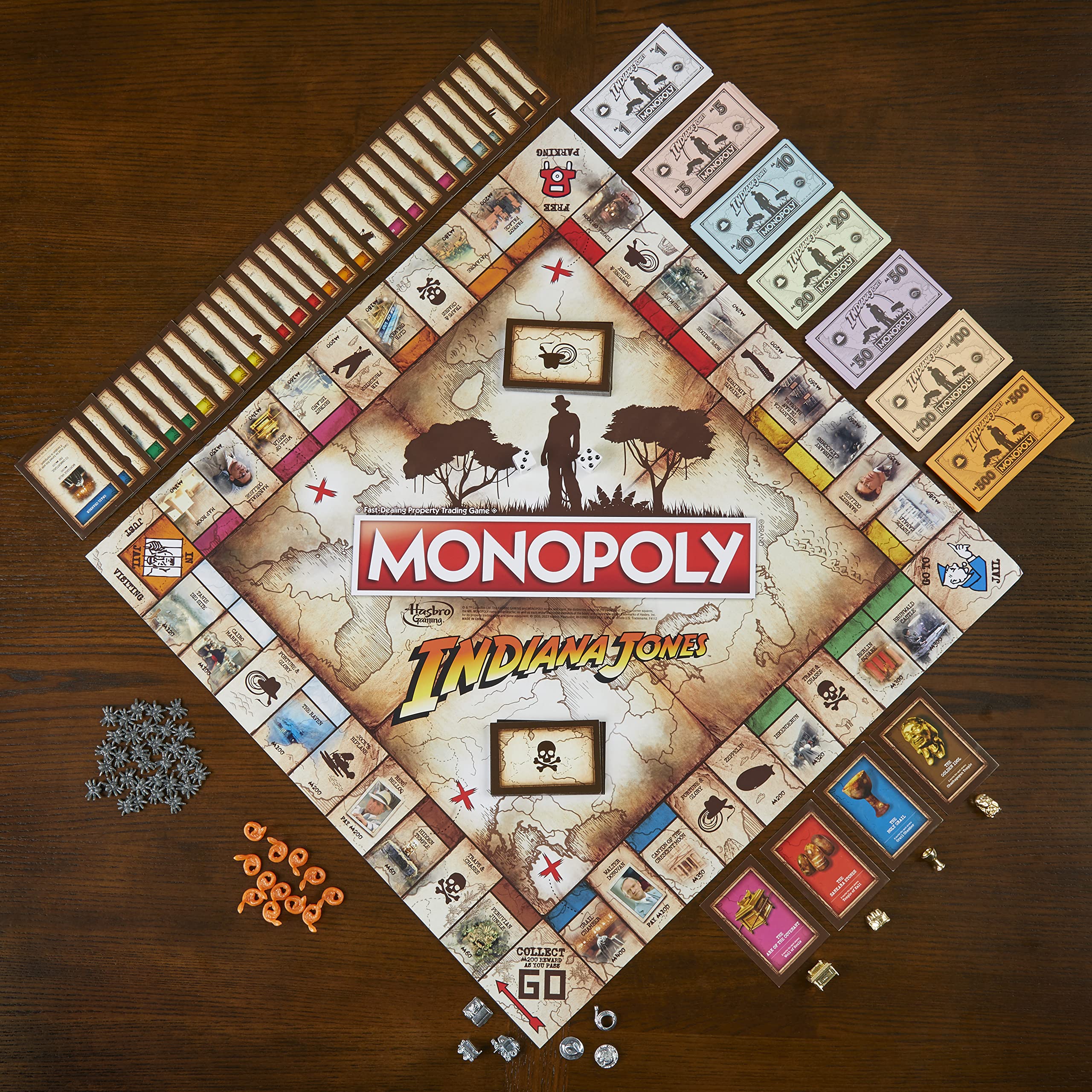Hasbro Gaming Monopoly Indiana Jones Game,Inspired by The Indiana Jones Movies,Board Game for 2-6 Players,for Kids Ages 8 and Up