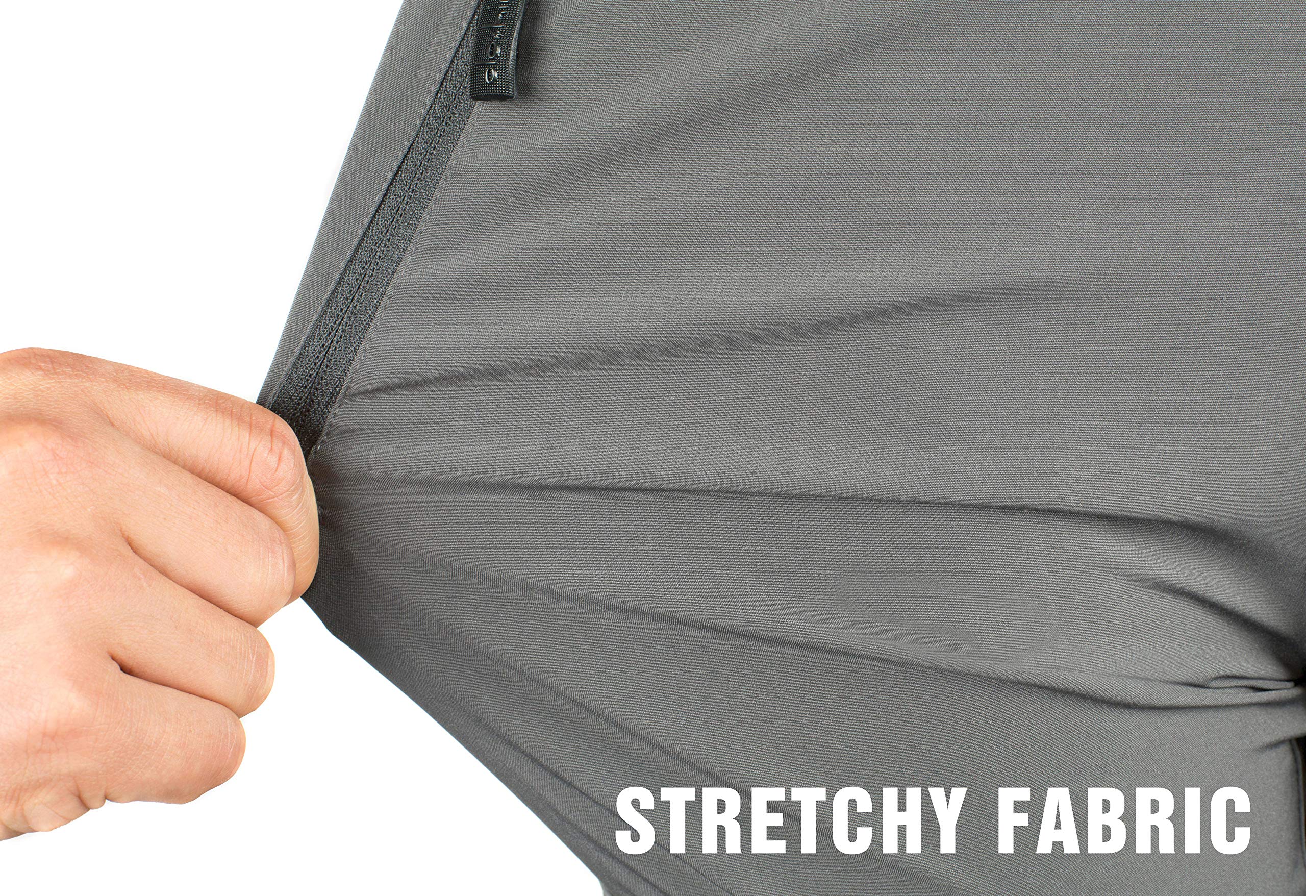 clothin Men's Elastic-Waist Travel Pant Stretchy Lightweight Pant
