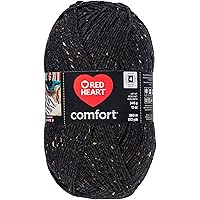 RED HEART Comfort Yarn-Black Fleck