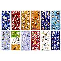 Hallmark Peanuts Stickers for Kids (Pack of 237 Stickers, 12 Sheets) for Easter, Back to School, Halloween, Holiday and More
