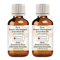 Pure Sweet Wormwood Essential Oil (Artemisia annua) Steam Distilled (Pack of Two) 100ml X 2 (6.76 oz)