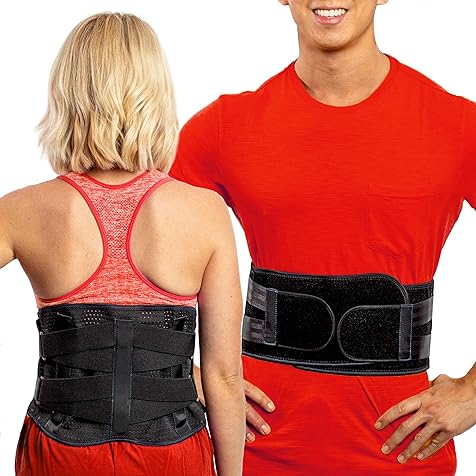 Back Brace - Back Support Belts for Men Women, Compression Lower Back Brace for Pain Relief, Strained Muscles, Breathable Lumbar Belts with Functional Pocket for Sciatica (XL)