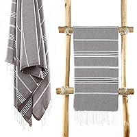 Lightweight and Thin Turkish Beach Towel 100% Cotton Sand-Free and Quick-Drying Goodness Perfect as an Extra Large Travel Towel, Beach Accessory, or Gift for Beach Lovers, 37 x 70