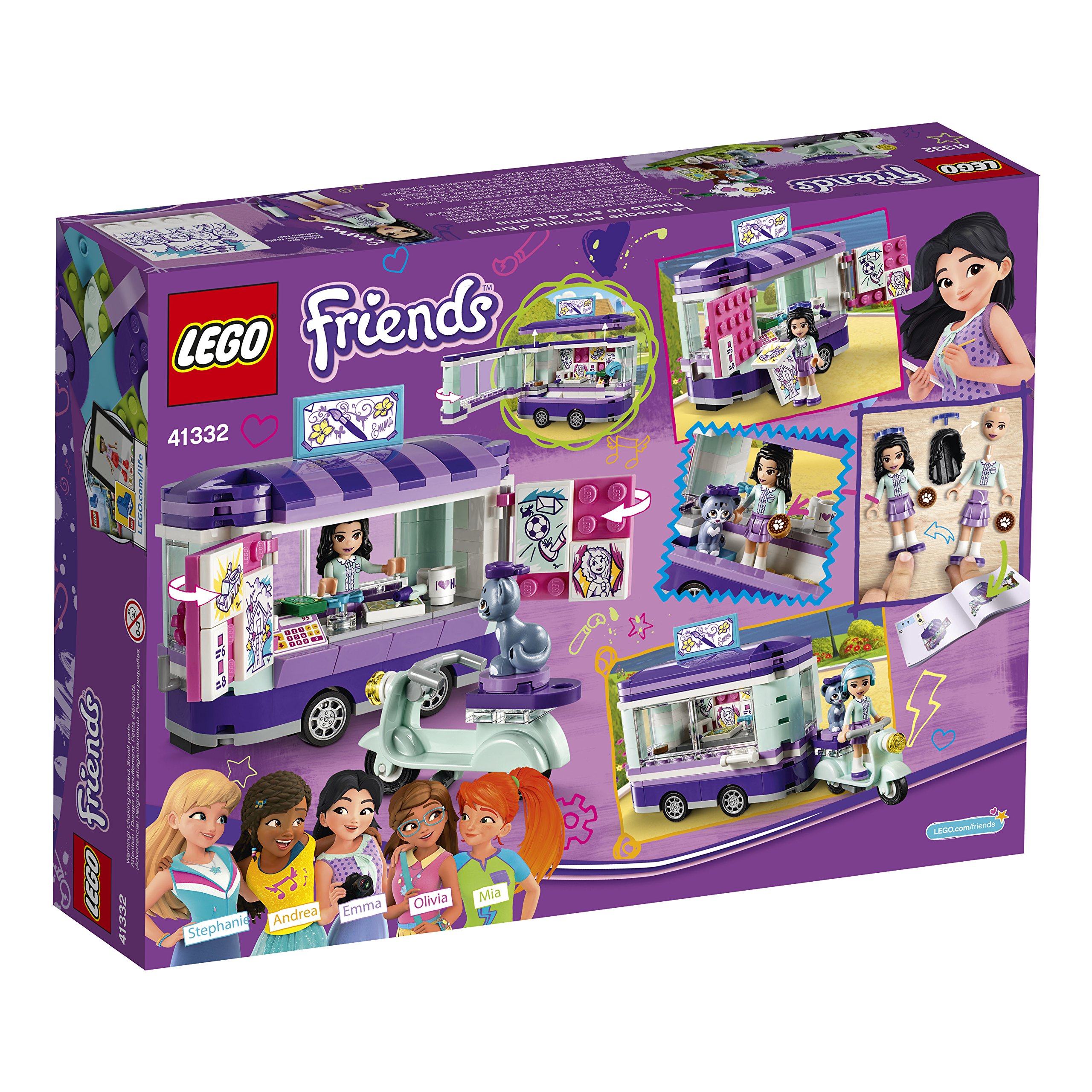 LEGO Friends Emma’s Art Stand 41332 Building Set (210 Pieces)
