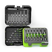 GRIPEDGE Tools | 14PC G-FORS Extractor Set | Sizes #1 - #7 | Left Hand Drill Bits Included | Removes Broken Studs, Stripped Bolts/Screws | Includes Premium Plastic Case With Foam Insert |