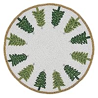 Beaded Christmas Trees Placemats (Set of 4)