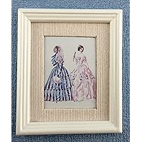 Melody Jane Dolls Houses House Miniature Accessory Summer Fashion Picture Painting White Frame