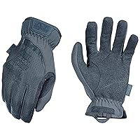 FastFit Tactical Gloves with Elastic Cuff for Secure Fit, Work Gloves with Flexible Grip for Multi-Purpose Use, Durable Touchscreen Capable Safety Gloves for Men (Grey, Medium)