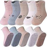 Yebing Baby Socks Toddlers Socks Baby Toddler Girls Boys Non Slip Grips Socks with Grippers Cotton Gifts Socks