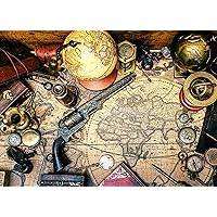 Brain Tree - Pirates Table 1000 Piece Puzzle for Adults: With Droplet Technology for Anti Glare & Soft Touch