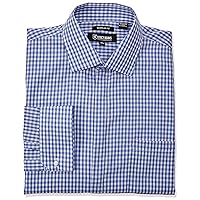 STACY ADAMS Men's Big and Tall Gingham Check Dress Shirt