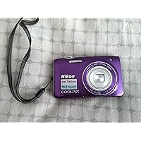 Nikon COOLPIX S3100 14 MP Digital Camera with 5x NIKKOR Wide-Angle Optical Zoom Lens and 2.7-Inch LCD (Purple) (OLD MODEL)