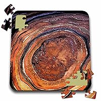 3dRose Image of Brown Copper Metal Foil Glitter Marble Fashion Agate - Puzzle, 10 by 10-inch (pzl_275081_2)