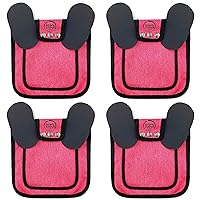 DOWN UNDER OUTDOORS 4 Pack Premium Chicken Saddle with Adjustable Straps to Suit Medium and Large Hens, Poultry Saver, Protector, Apron, Supplies, Care Products (Pink)