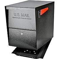 Mail Boss 7206 Package Master Curbside Locking Security Mailbox | Black,Medium