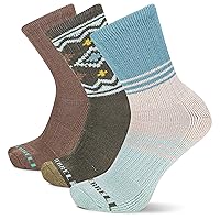 Merrell Wool Blend Thermal Crew Socks-3 Pair Pack-Unisex Warthm and Comfort with Arch Support