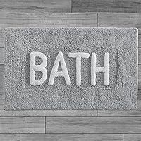Creative Home Ideas Cotton Bath Rug - Soft Cotton Bath Mat - Bathroom Decor - Water Absorbent and Machine Washable - Measures 21