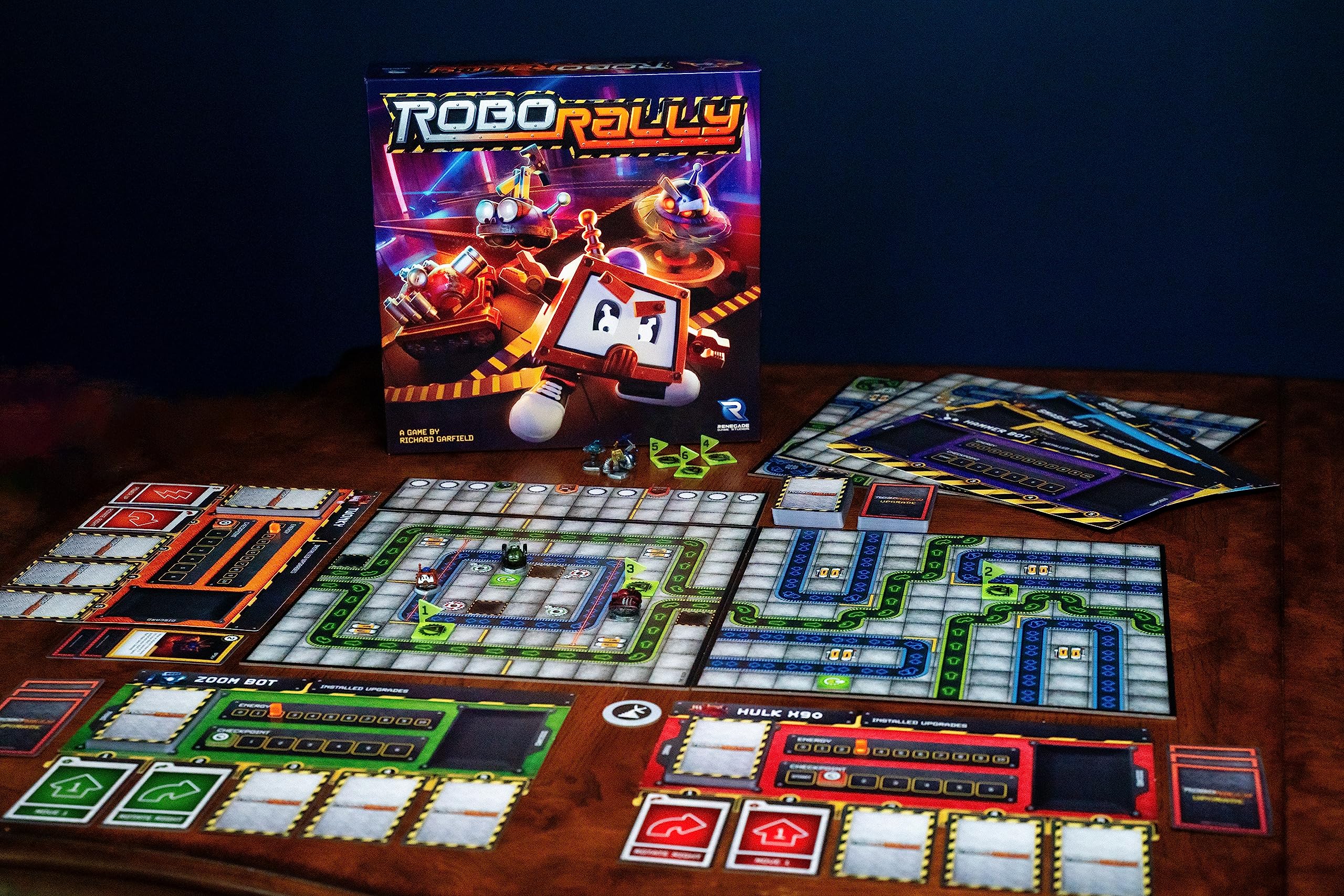 Renegade Game Studios | Robo Rally | Strategy Board Game for 2-6 Players, Ages 12+ with 6 Pre-Painted Robot Miniatures