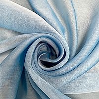 Jolene Baby Blue Polyester Two-Tone Chiffon Fabric by The Yard - 10135