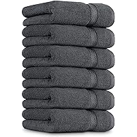 Utopia Towels 6 Pack Premium Hand Towels Set, (16 x 28 inches) 100% Ring Spun Cotton, Ultra Soft and Highly Absorbent 600GSM Towels for Bathroom, Gym, Shower, Hotel, and Spa (Grey)