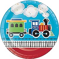 Creative Converting All Aboard Train Paper Plates, 24 ct