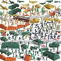 IQ Toys Huge 300 Piece Military Base Set, 200 Soldiers & 100 Army Accessories in a Storage Container