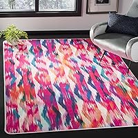 SAFAVIEH Daytona Collection Accent Rug - 3' x 5', Fuchsia & Purple, Graphic Design, Non-Shedding & Easy Care, Machine Washable Ideal for High Traffic Areas in Entryway, Living Room, Bedroom (DAY112M)