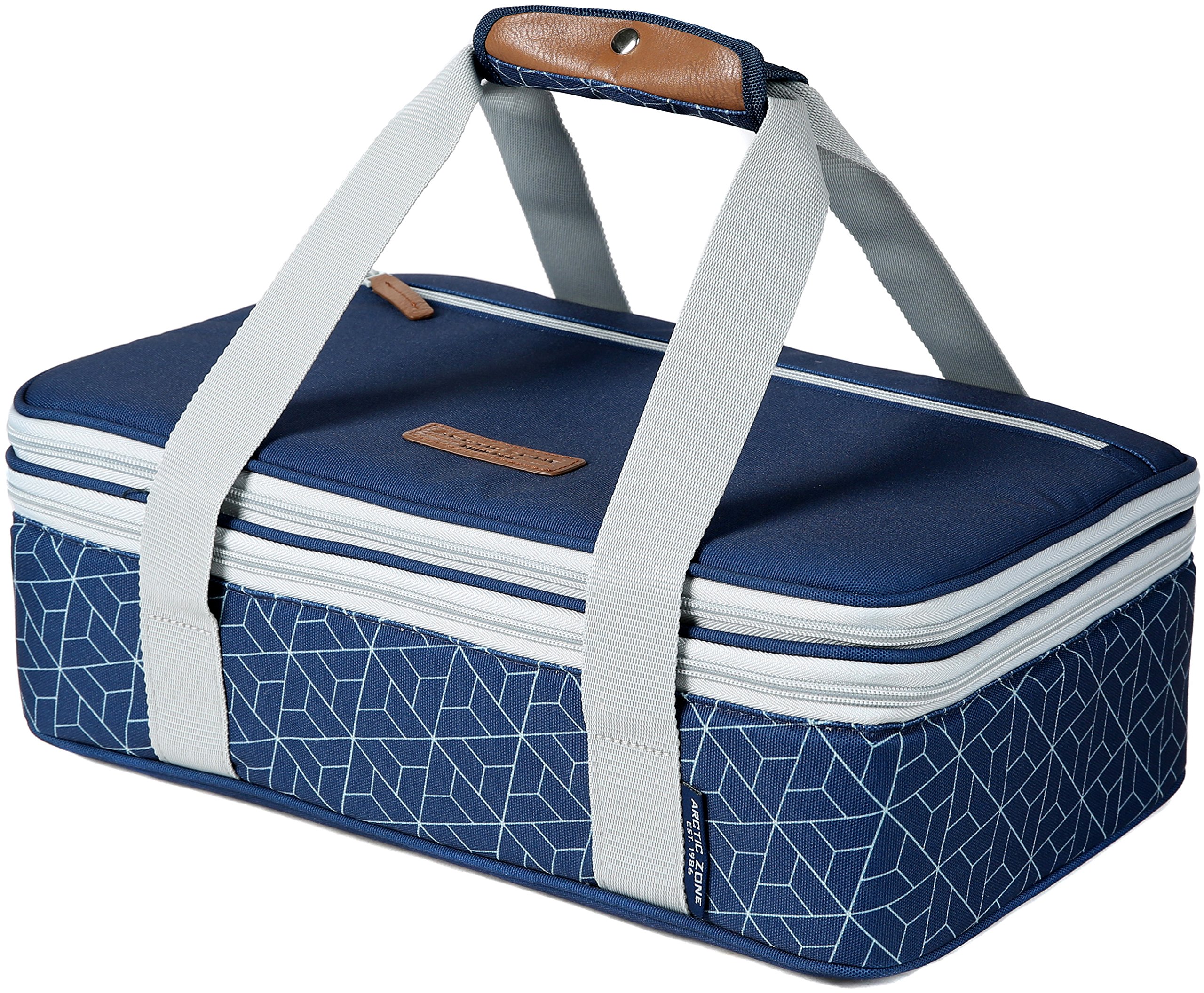 Arctic Zone Hot/Cold Insulated Food and Casserole Carrier, Large, Navy
