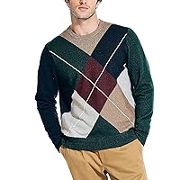 Nautica Men's Sustainably Crafted Argyle Crewneck Sweater