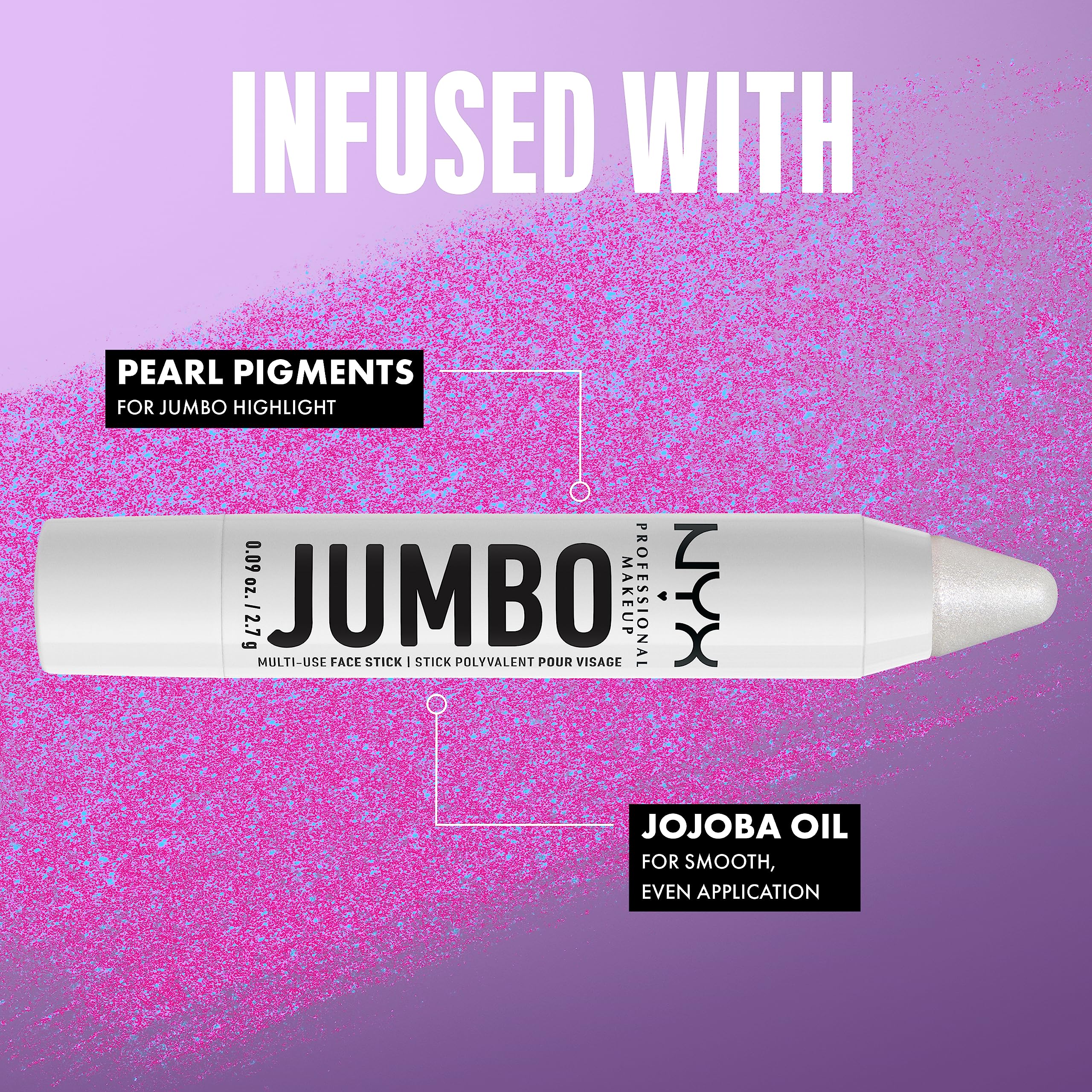 NYX PROFESSIONAL MAKEUP, Jumbo Multi-Use Face Highlighter Stick - Vanilla Ice Cream