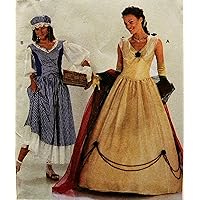 Burda 2479 Adult Historical Princess Costumes Sewing Pattern Renaissaince Washer Woman, High Society Size 10 to 20