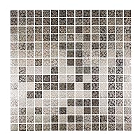 URBN Cherry Blossom Flower Metallic Mosaic Tile for Kitchen and Bath - Single Sheet (13 inches x 13 inches, 1.15 SQ FT)
