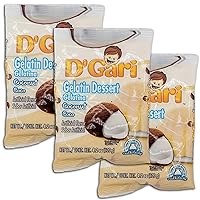 Mexican Gelatin Dessert Bundle - Includes: 3 Bags of Gelatin Dessert Coconut/Coco Flavor D'GARI - Gelatinas Mexicanas - Comes in a Despensa Colombiana (Coconut, Pack of 3)