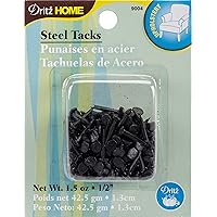 Dritz Home 9004 Upholstery Tacks, #6 - (1/2-Inch), Black (1.5-Ounce)