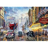 Ceaco - Thomas Kinkade - DC Comics - The Trinity - Batman, Superman, and Wonder Woman - 1000 Piece Jigsaw Puzzle