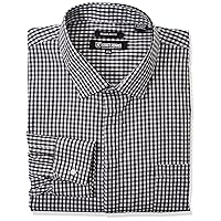 STACY ADAMS Men's Big and Tall Gingham Check Dress Shirt