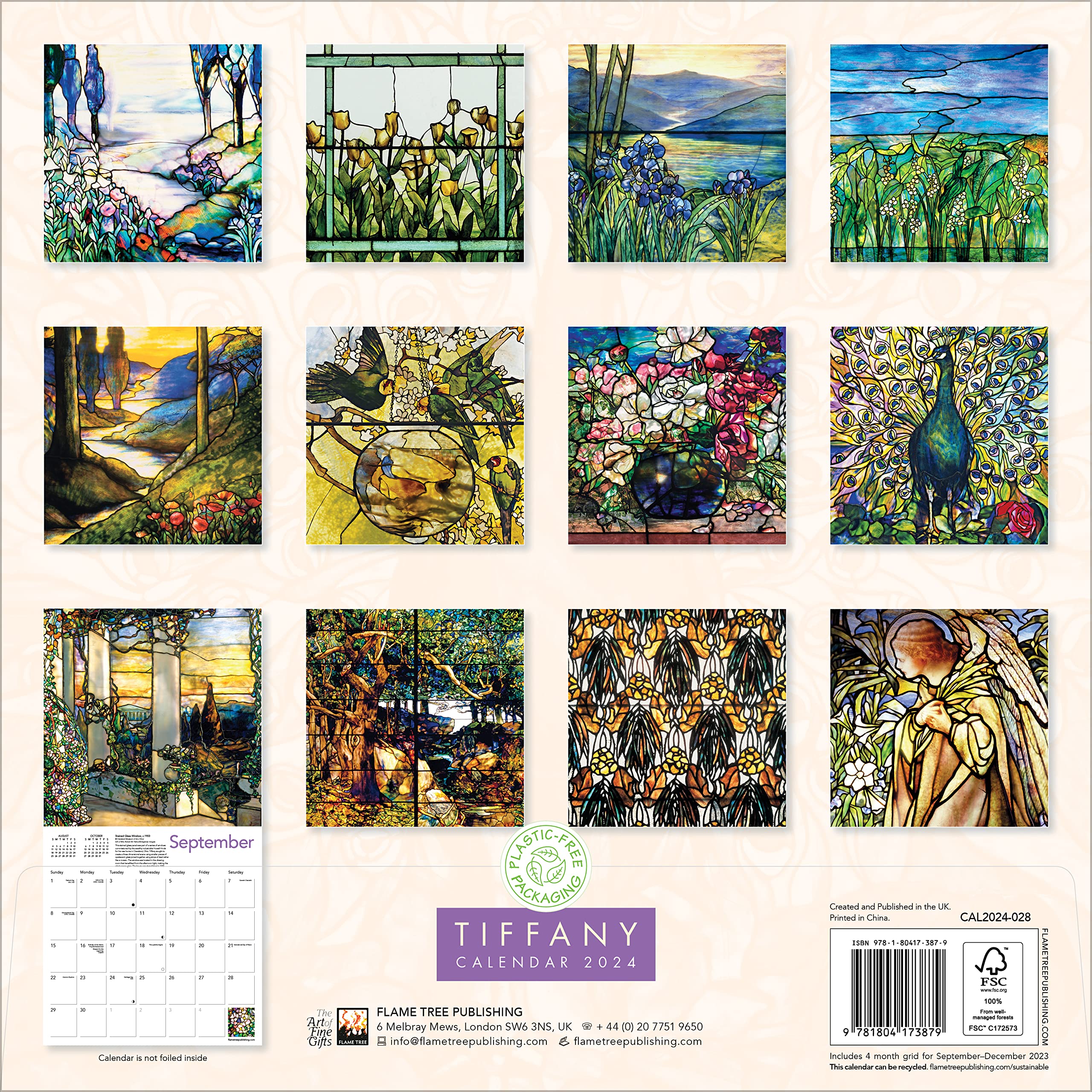 Tiffany Wall Calendar 2024 (Art Calendar)