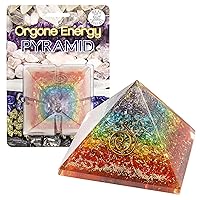 Charged Gemstone Large Orgone Pyramid – Certified Orgonite® Healing Crystals and Copper Multicolor Bio–Energy Enhancing Tool by Beverly Oaks