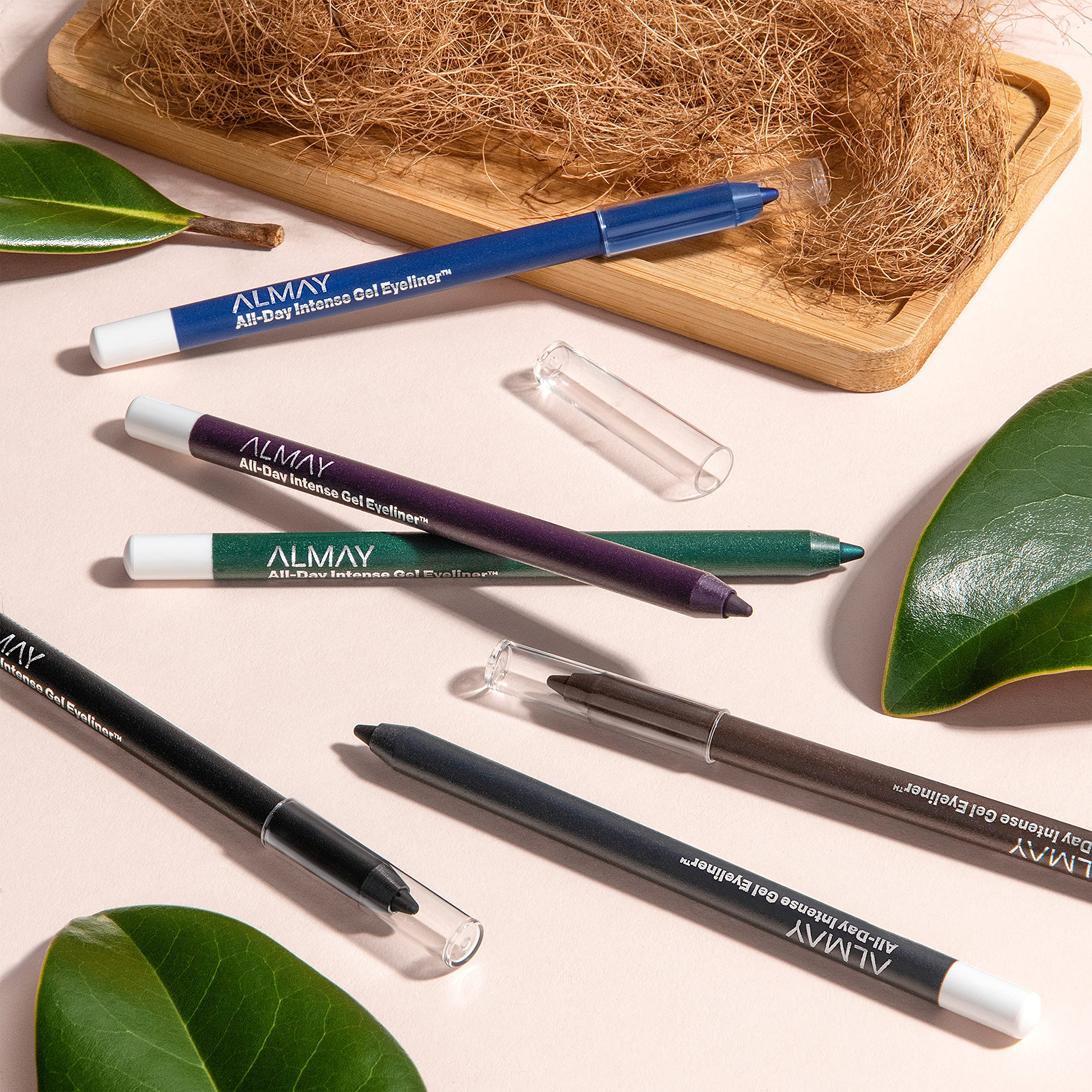 Gel Eyeliner by Almay, Waterproof, Fade-Proof Eye Makeup, Easy-to-Sharpen Liner Pencil, 130 Pure Plum, 0.045 Oz