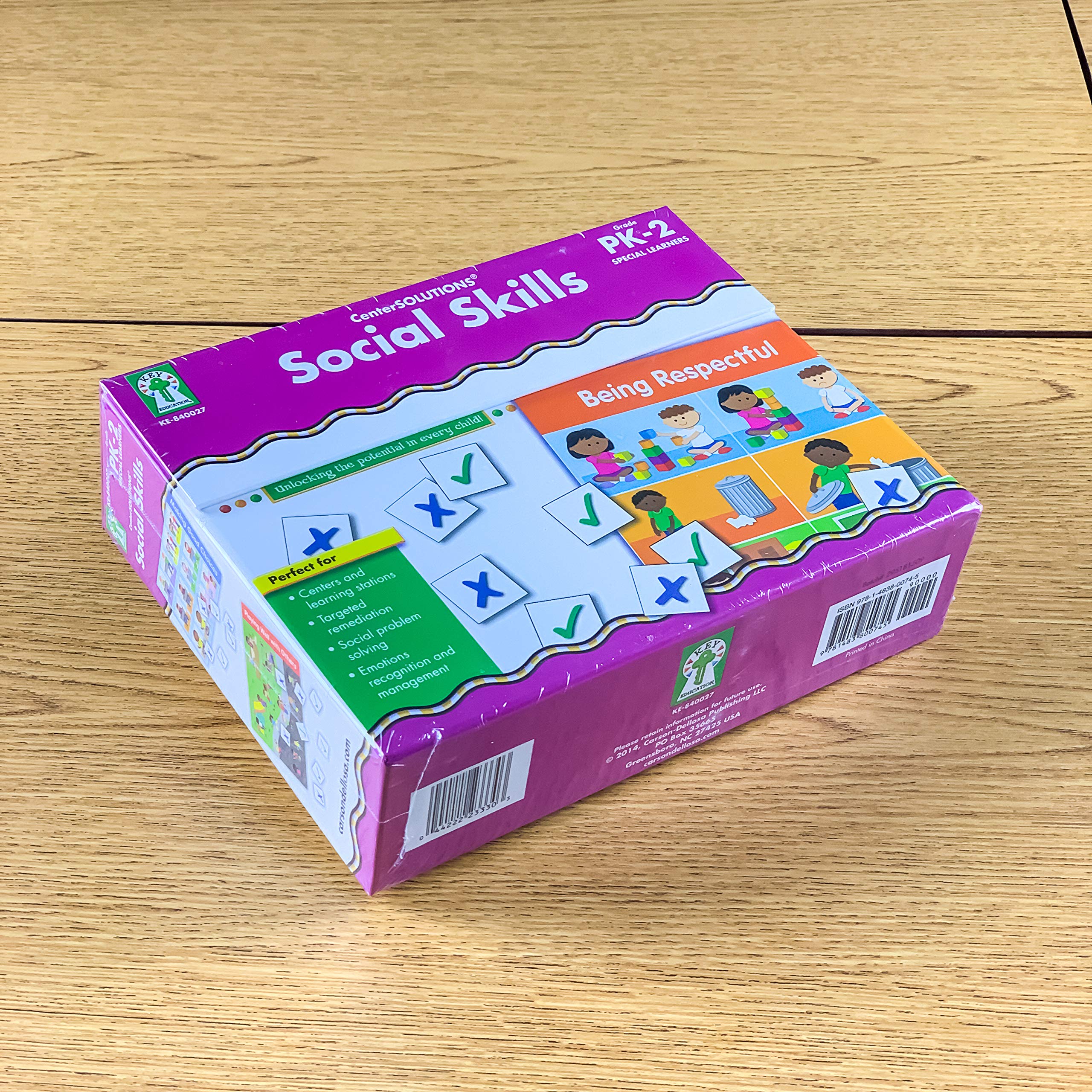 Key Education Social Skills Boxed Game Set, 15 Board Games With Social Emotional Learning Activities, File Folder Social Skills Learning Games for Autism, Preschool, Kindergarten, 1st and 2nd Grade