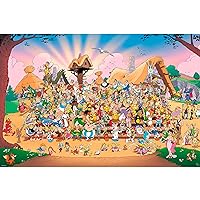 Good Gift Asterix Family Group Poster, 36.02 x 24.02 inches, Paper, Unframed, Multicolored, Cartoon, Indoor, Wall Mount, Living Room, Watercolor, Matte Finish